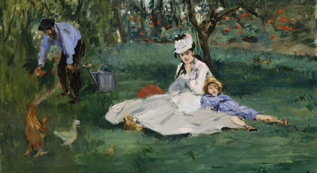 Monet,Family,In,Their,Argenteuil,Garden,,By,Edouard,Manet,,1874,